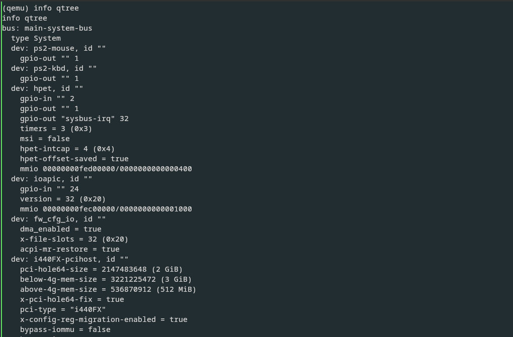 fw-cfg device from QEMU monitor